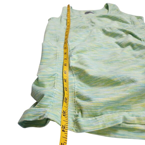 Athleta Womens Breathe Space Dye Tank Top Size Medium Green Active Scrunch Gym - Picture 7 of 7